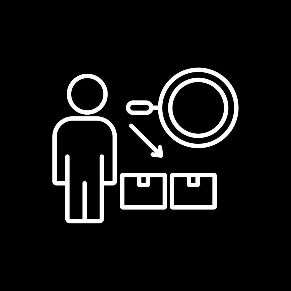 Product Supervision Line Inverted Icon Design vector