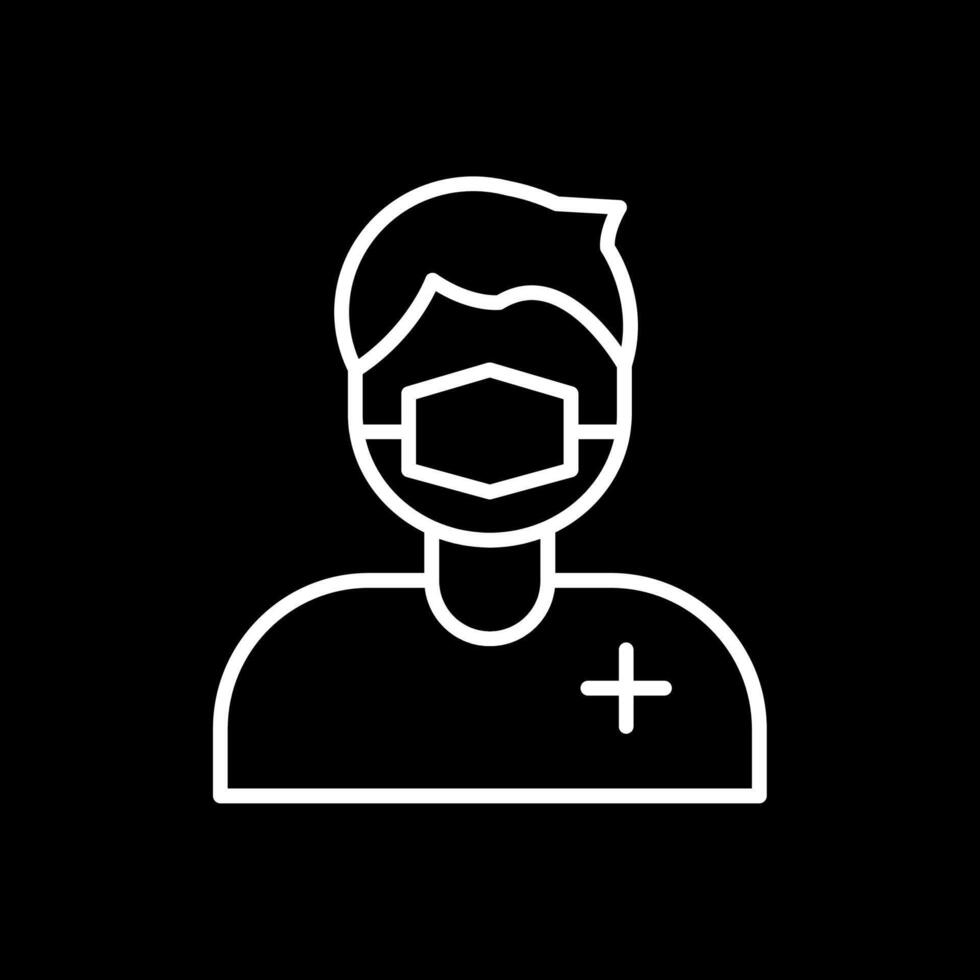 Surgeon Line Inverted Icon Design vector