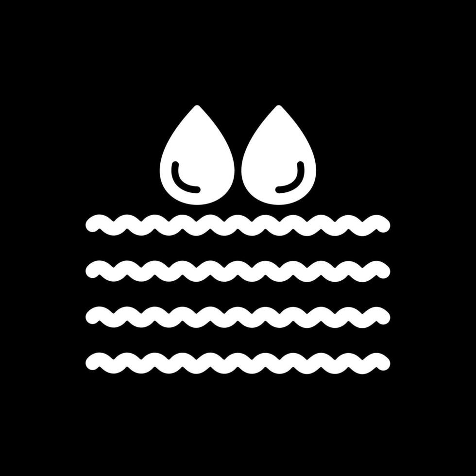 Water Glyph Inverted Icon Design vector