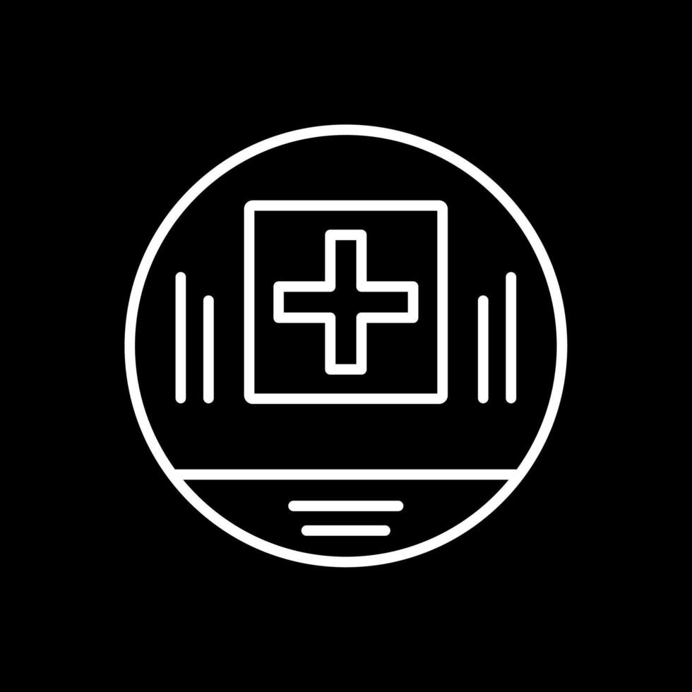 First Aid Symbol Line Inverted Icon Design vector