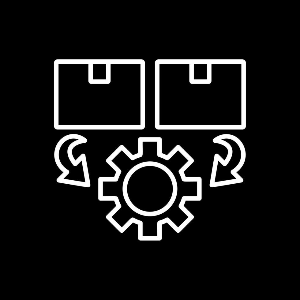 Order Processing Line Inverted Icon Design vector