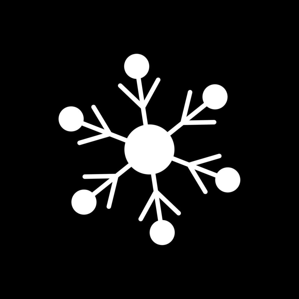 Snowflakes Glyph Inverted Icon Design vector