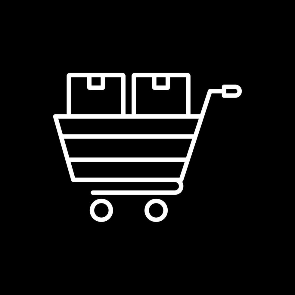 Cart Line Inverted Icon Design vector
