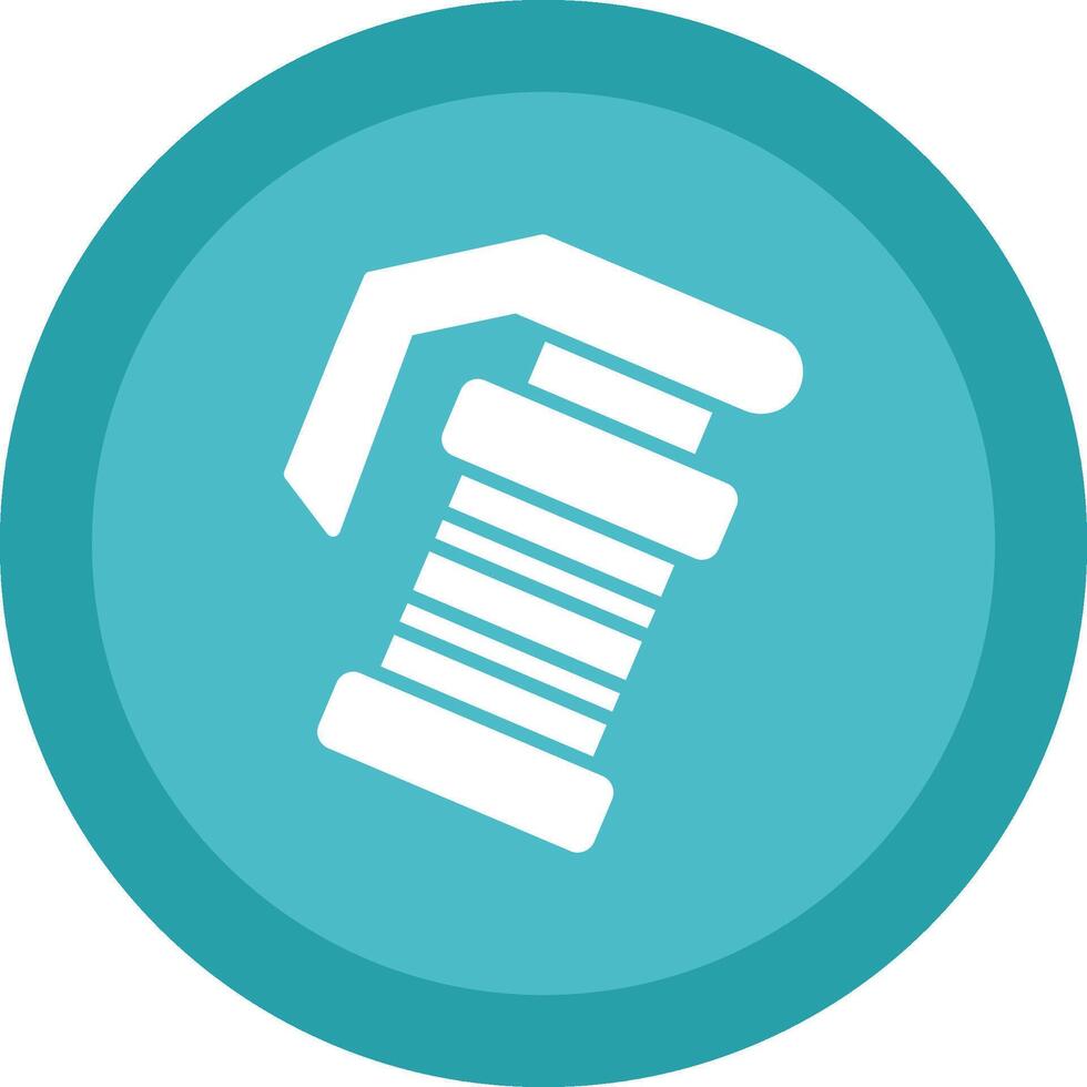 Grenade Glyph Due Circle Icon Design vector
