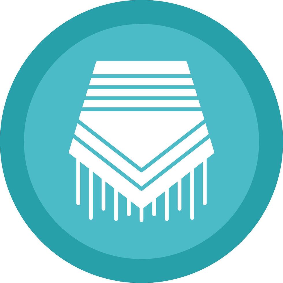 Poncho Glyph Due Circle Icon Design vector