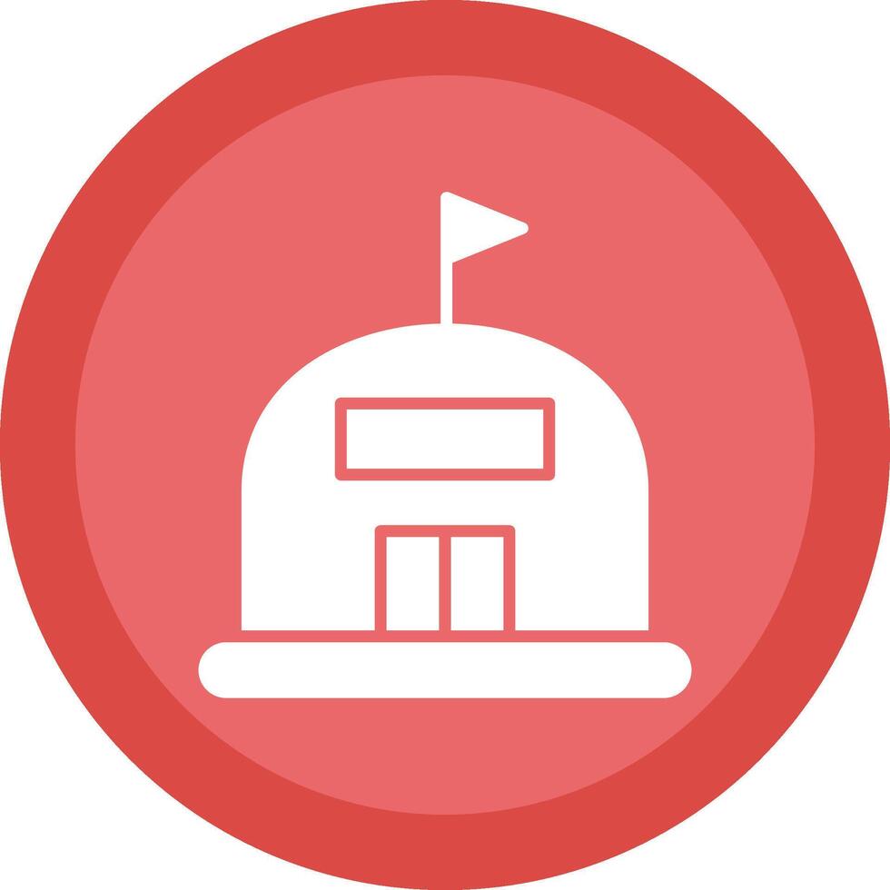Warehouse Glyph Due Circle Icon Design vector