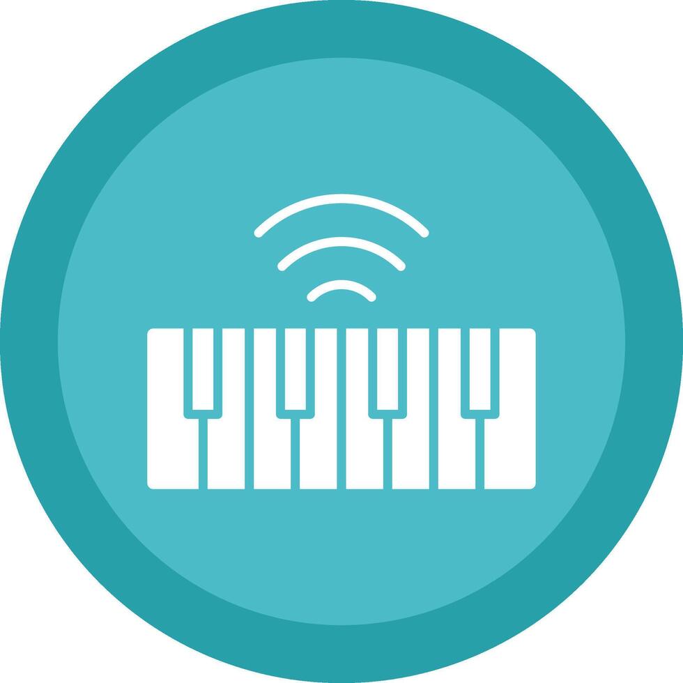 Keyboard Glyph Due Circle Icon Design vector