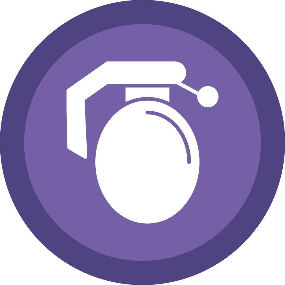 Grenade Glyph Due Circle Icon Design vector