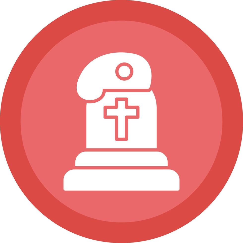 Grave Glyph Due Circle Icon Design vector