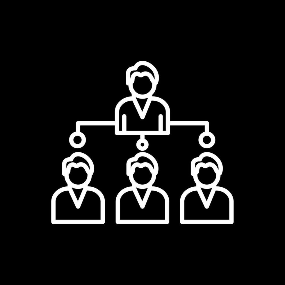 Company Structure Line Inverted Icon Design vector