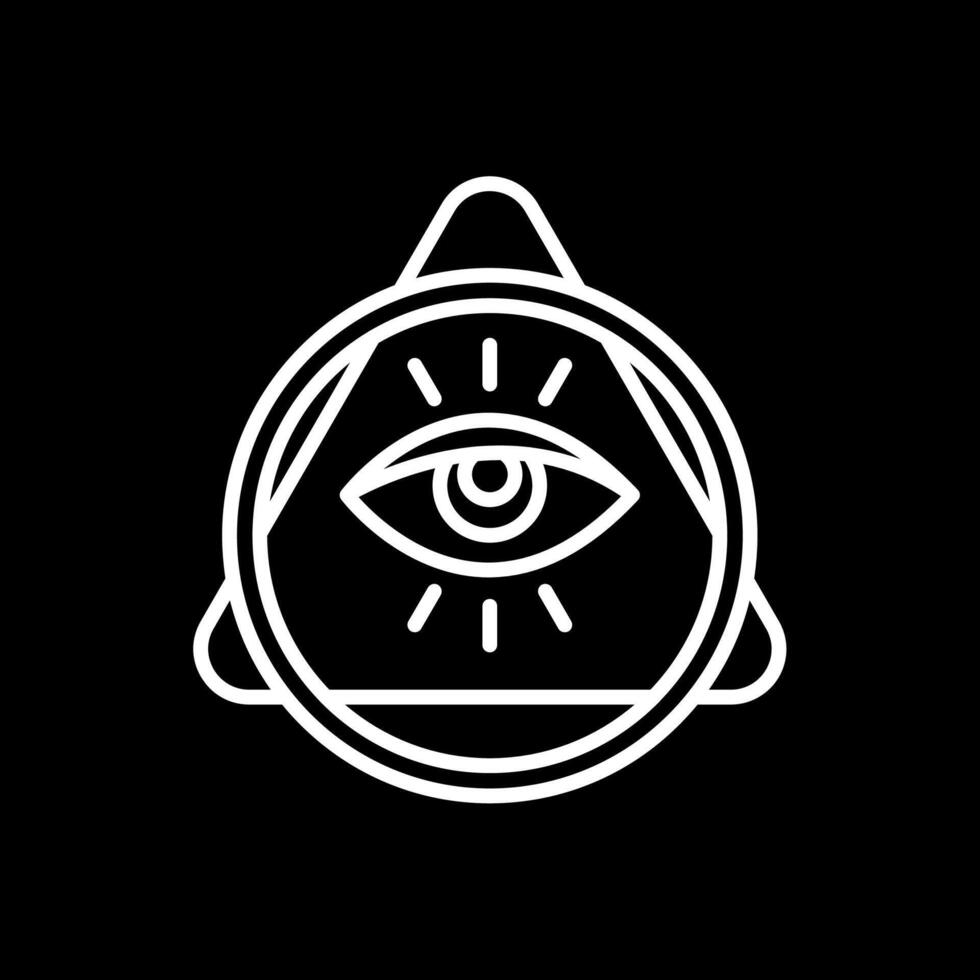 Eye Of Providence Line Inverted Icon Design vector