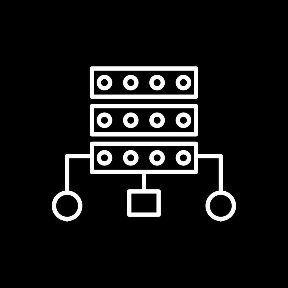 Data Structure Line Inverted Icon Design vector