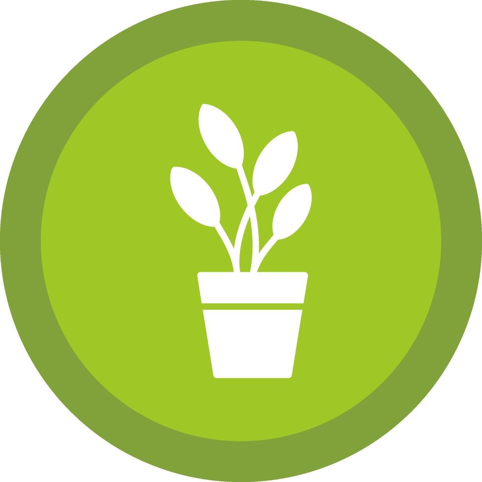 Dumb Cane Glyph Due Circle Icon Design vector