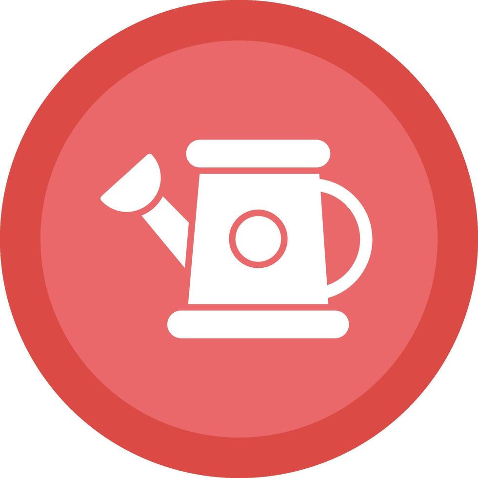 Watering Can Glyph Due Circle Icon Design vector