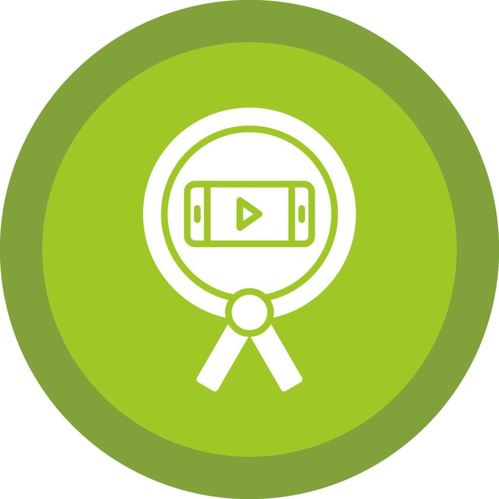 Phone Glyph Due Circle Icon Design vector