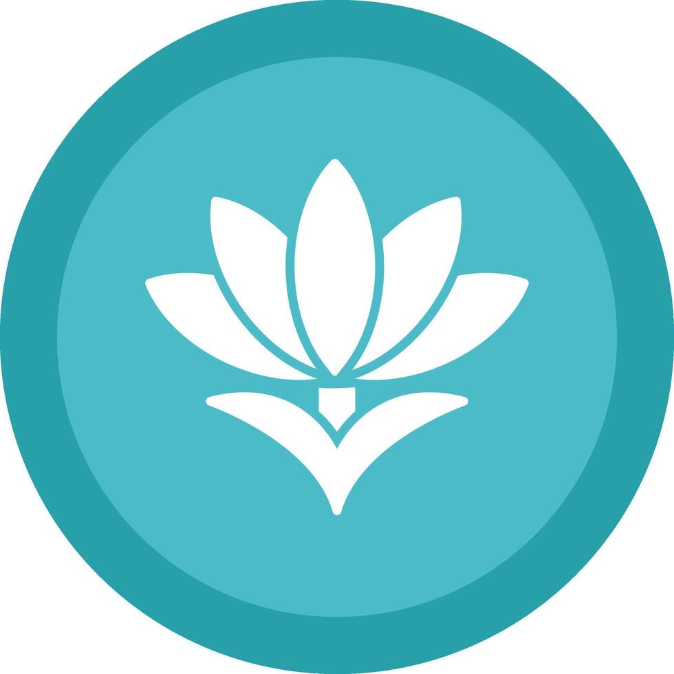 Saffron Glyph Due Circle Icon Design vector