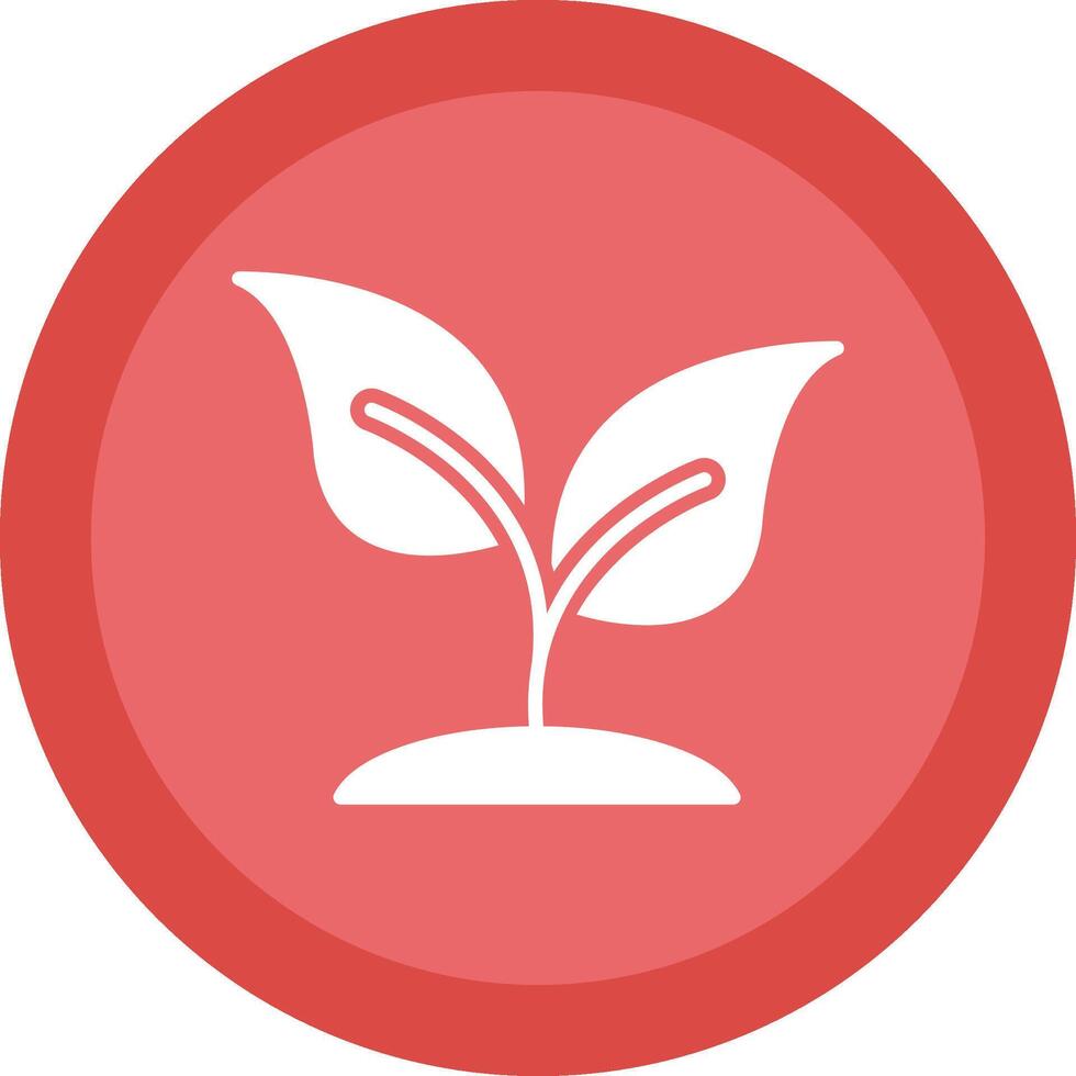 Basil Glyph Due Circle Icon Design vector