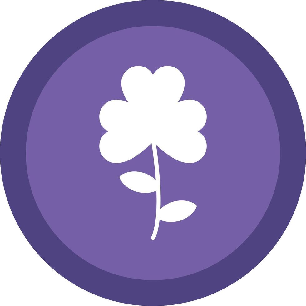 Clover Glyph Due Circle Icon Design vector