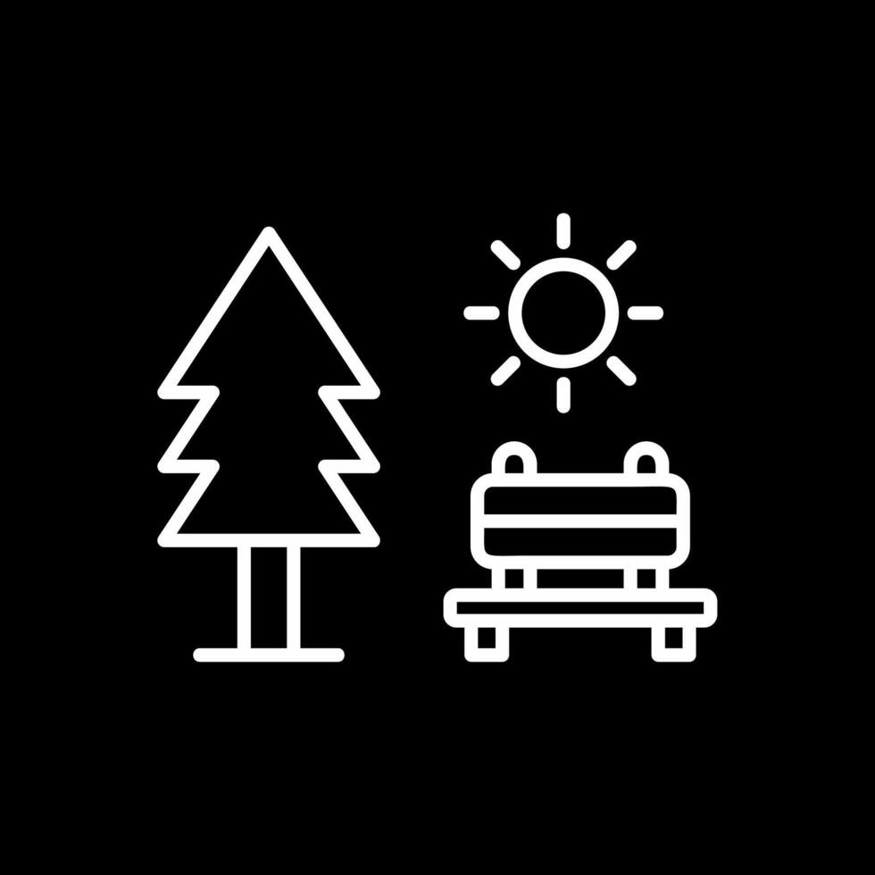 Park Line Inverted Icon Design vector