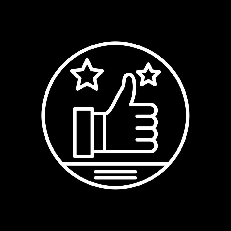 Appreciation Line Inverted Icon Design vector