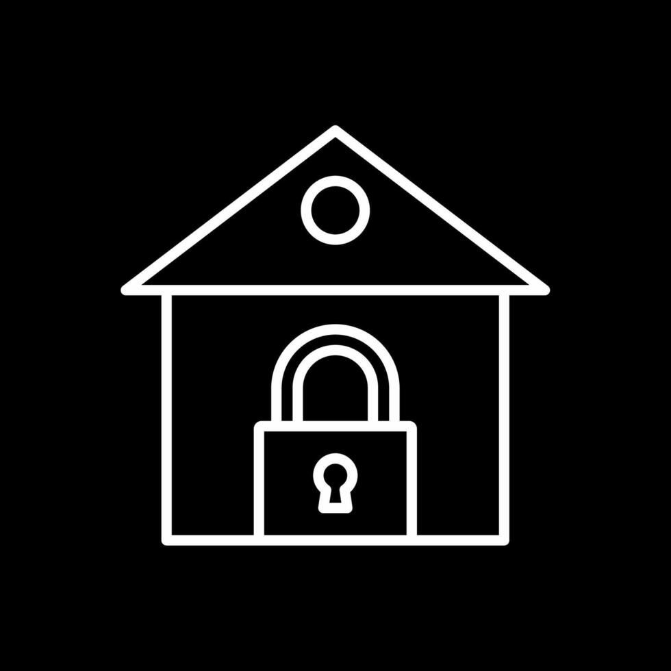 House Available Line Inverted Icon Design vector