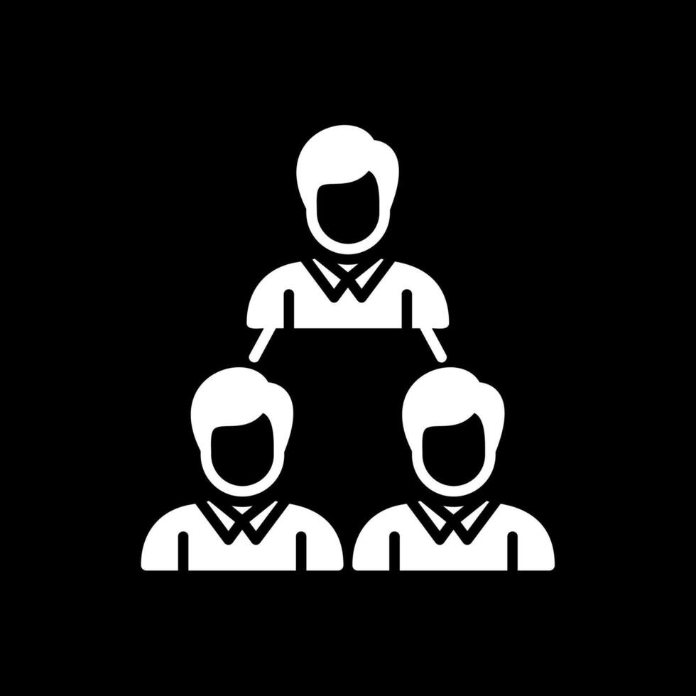 Workforce Management Glyph Inverted Icon Design vector