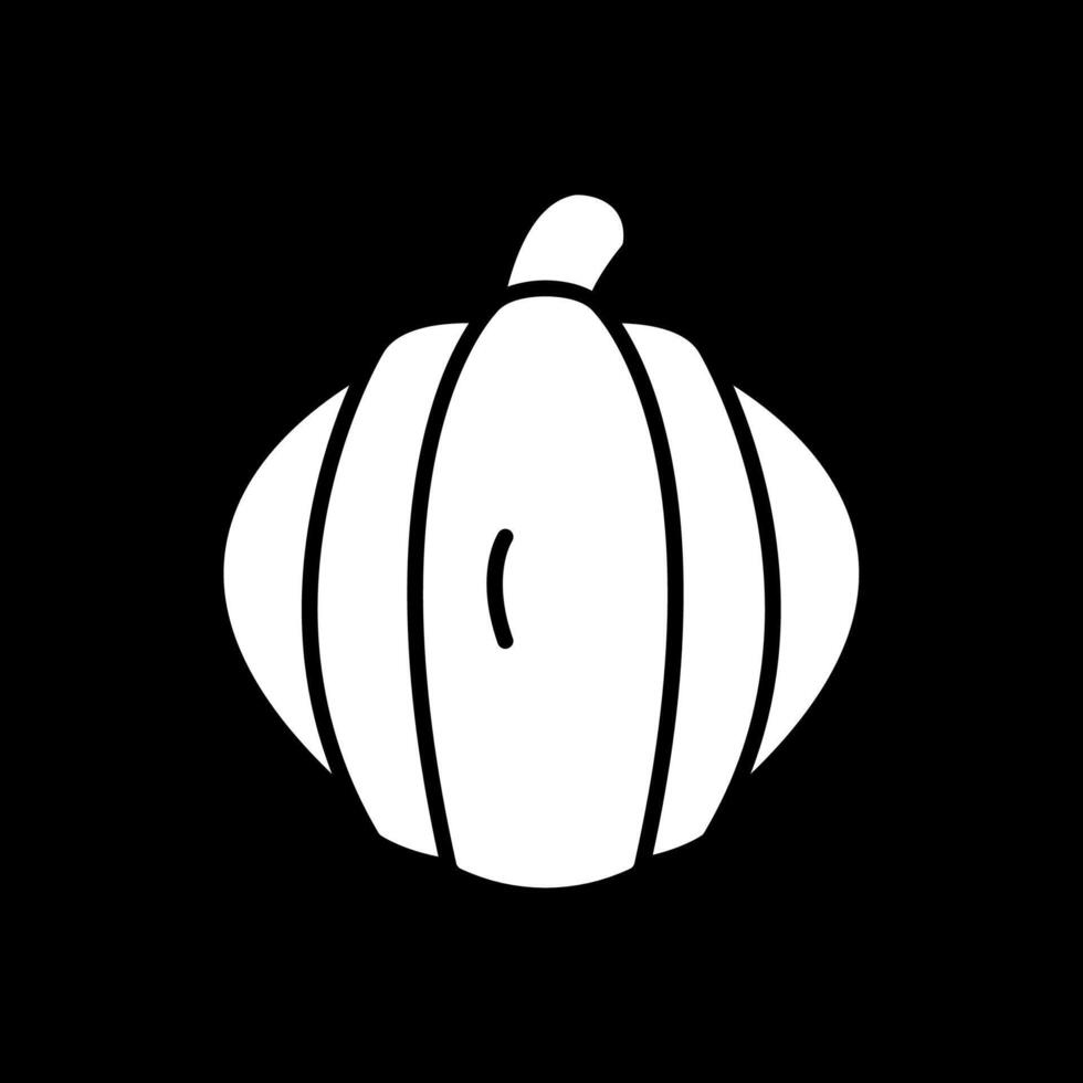 Pumpkin Glyph Inverted Icon Design vector