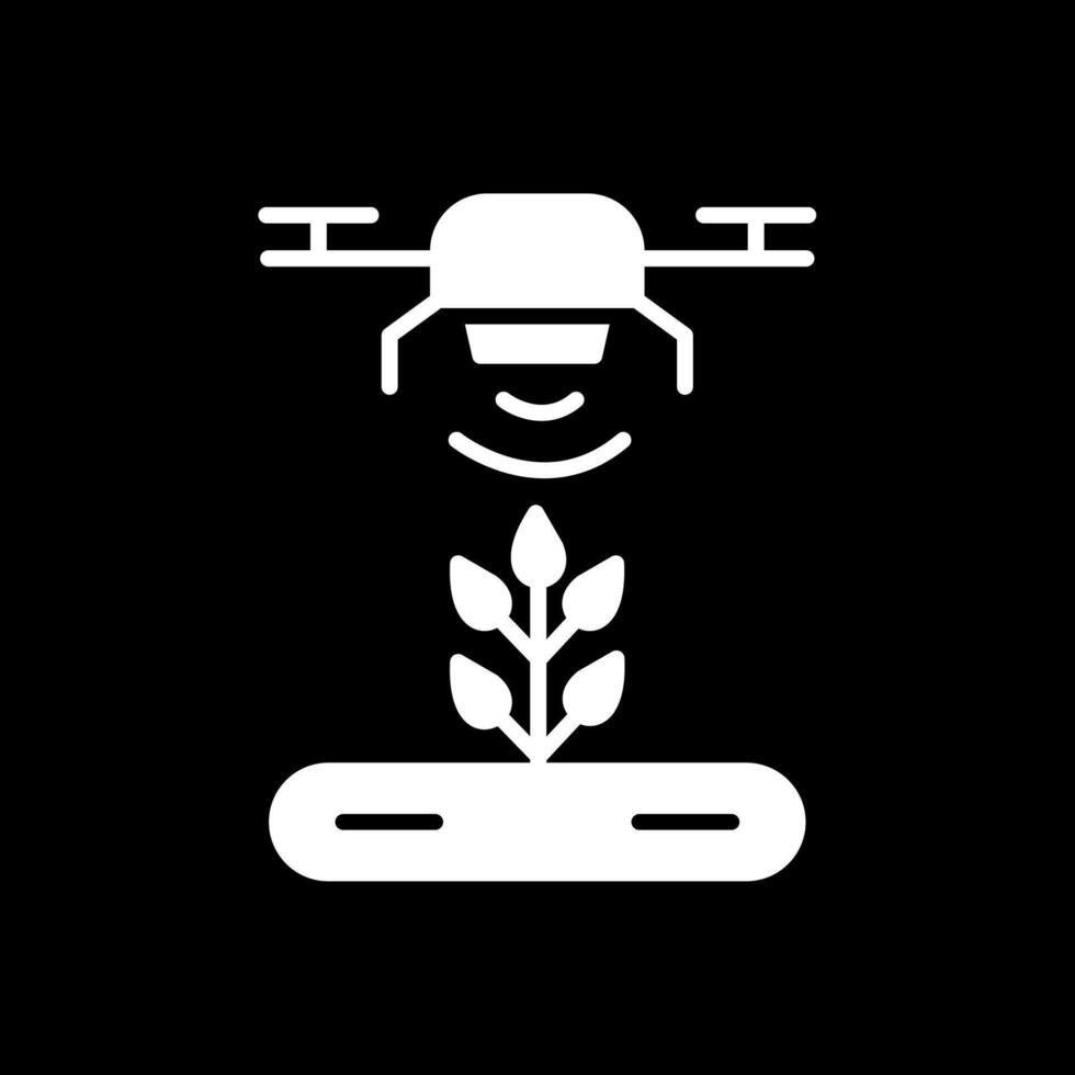 Automatic Irrigatior Glyph Inverted Icon Design vector