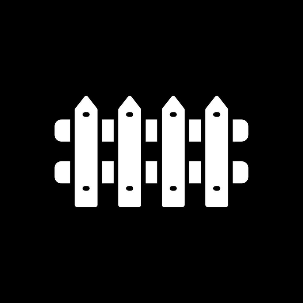 Fence Glyph Inverted Icon Design vector