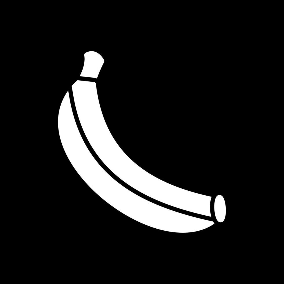 Banana Glyph Inverted Icon Design vector