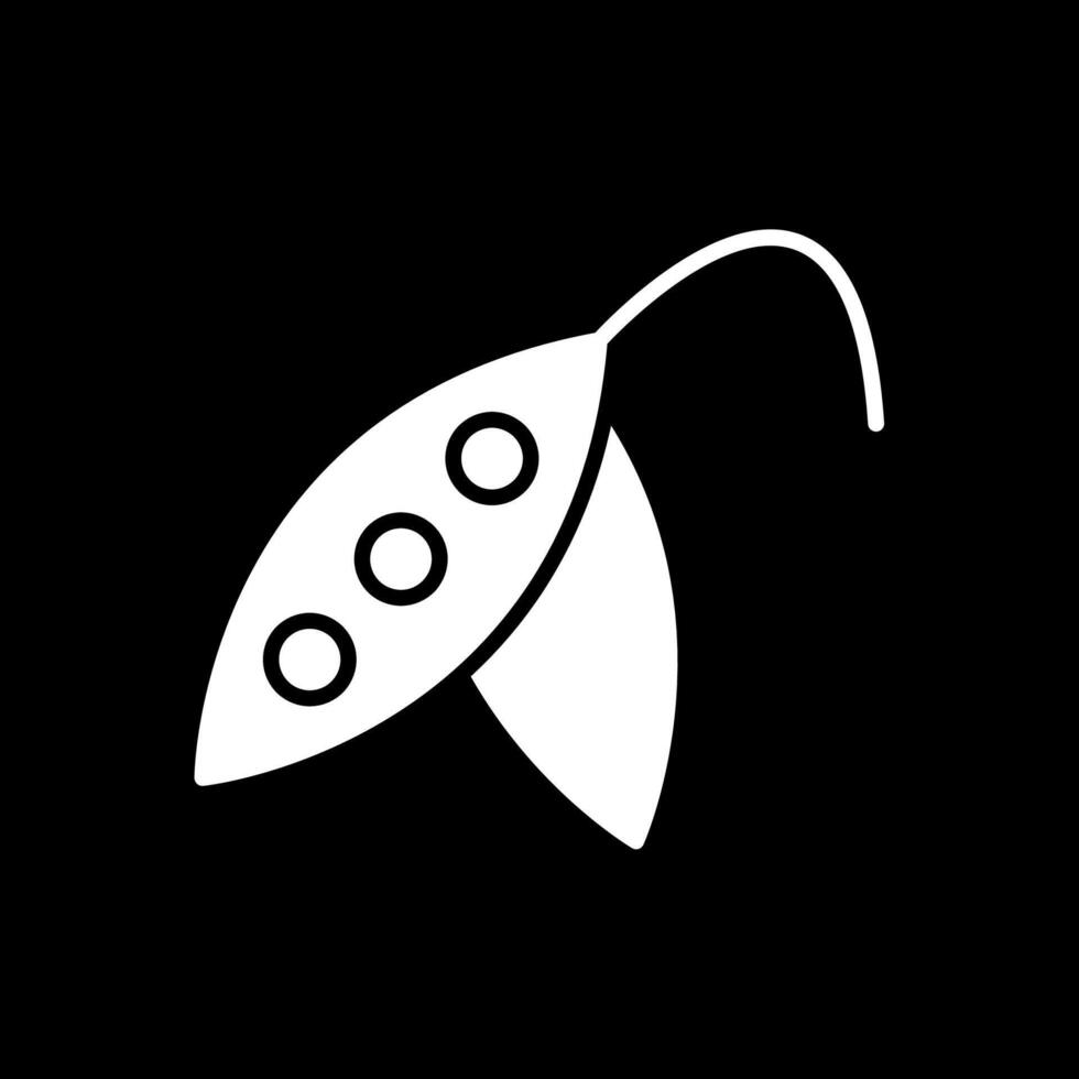 Pea Glyph Inverted Icon Design vector