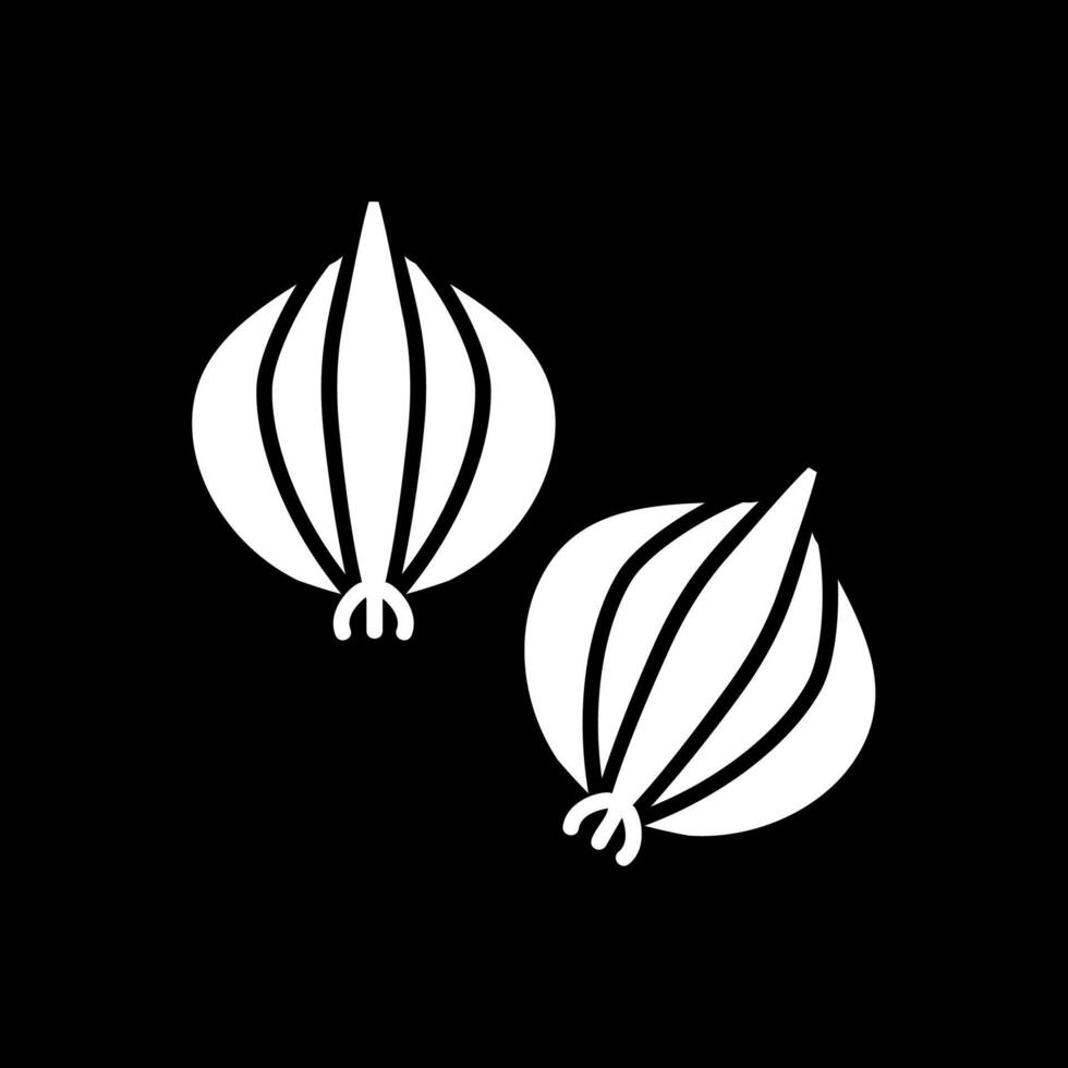 Onion Glyph Inverted Icon Design vector