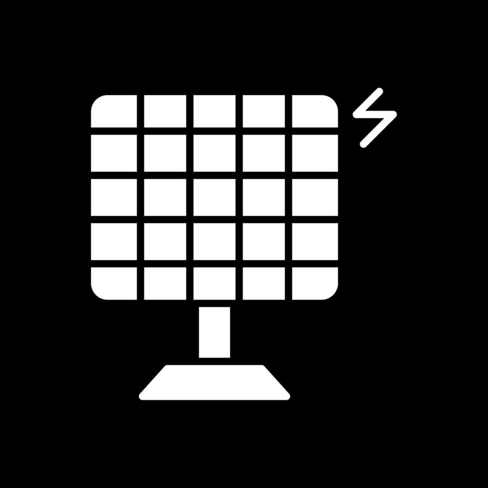 Solar Energy Glyph Inverted Icon Design vector