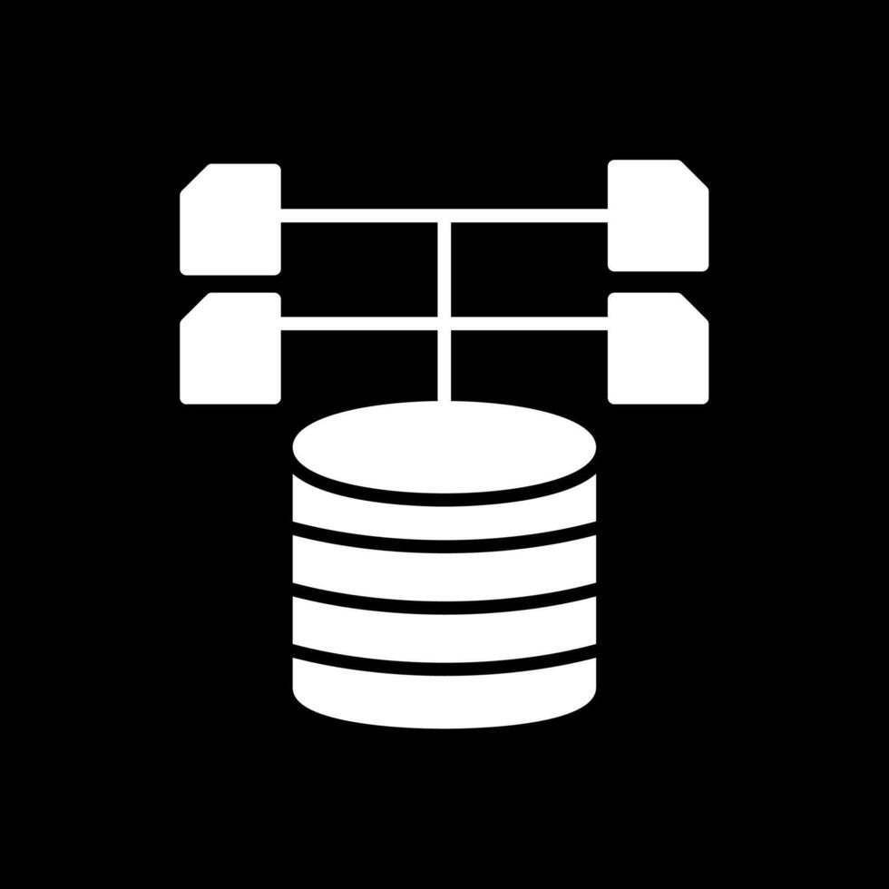 Data Collection Glyph Inverted Icon Design vector