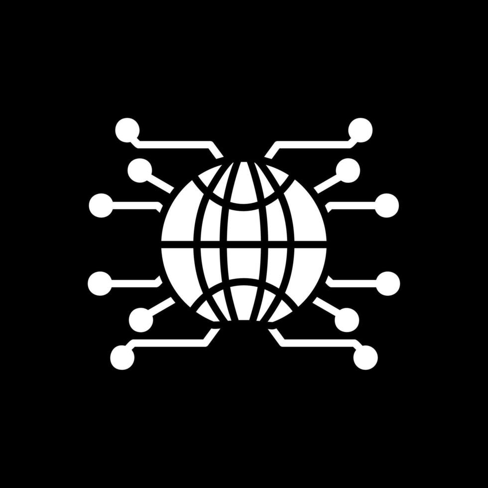 Internet Browser Glyph Inverted Icon Design vector