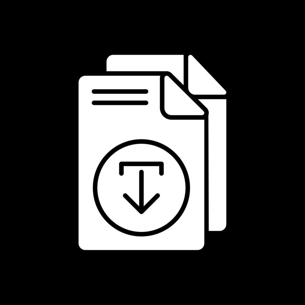 Download Glyph Inverted Icon Design vector