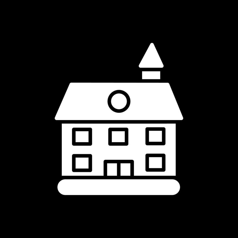 Private Guest House Glyph Inverted Icon Design vector