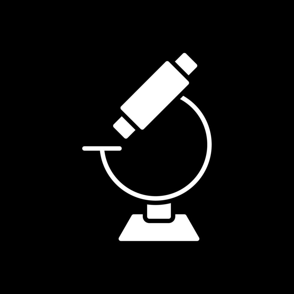 Microsope Glyph Inverted Icon Design vector