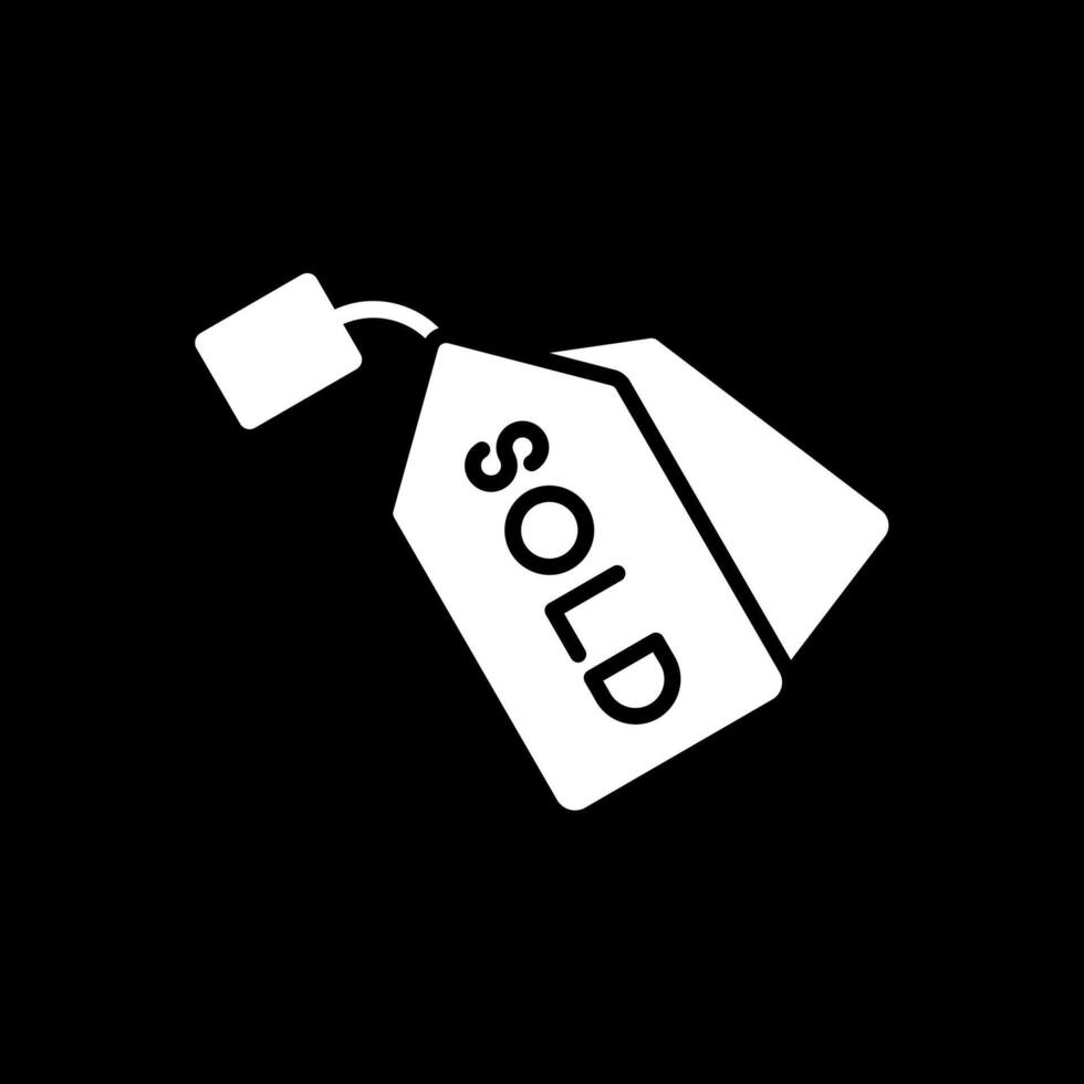 Sold Glyph Inverted Icon Design vector