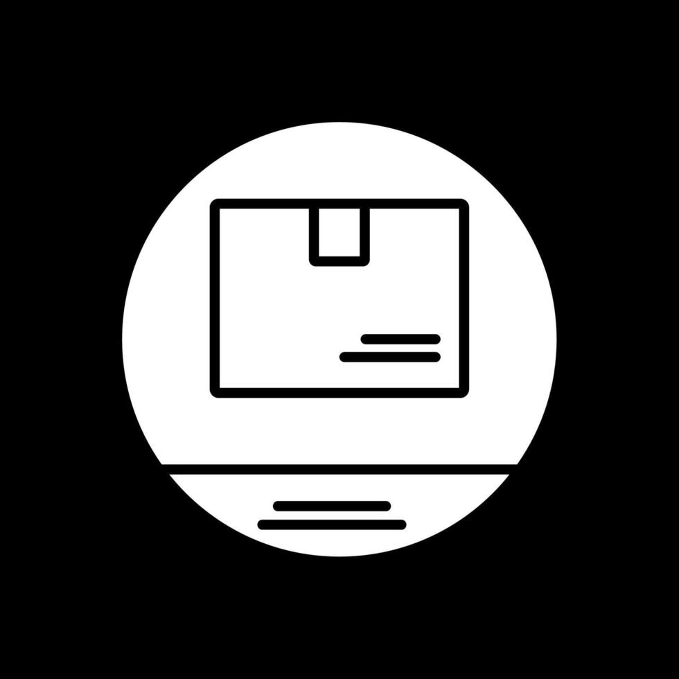 Packaging Glyph Inverted Icon Design vector
