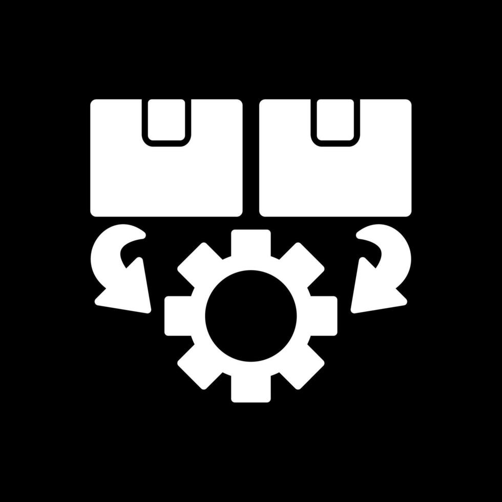 Order Processing Glyph Inverted Icon Design vector