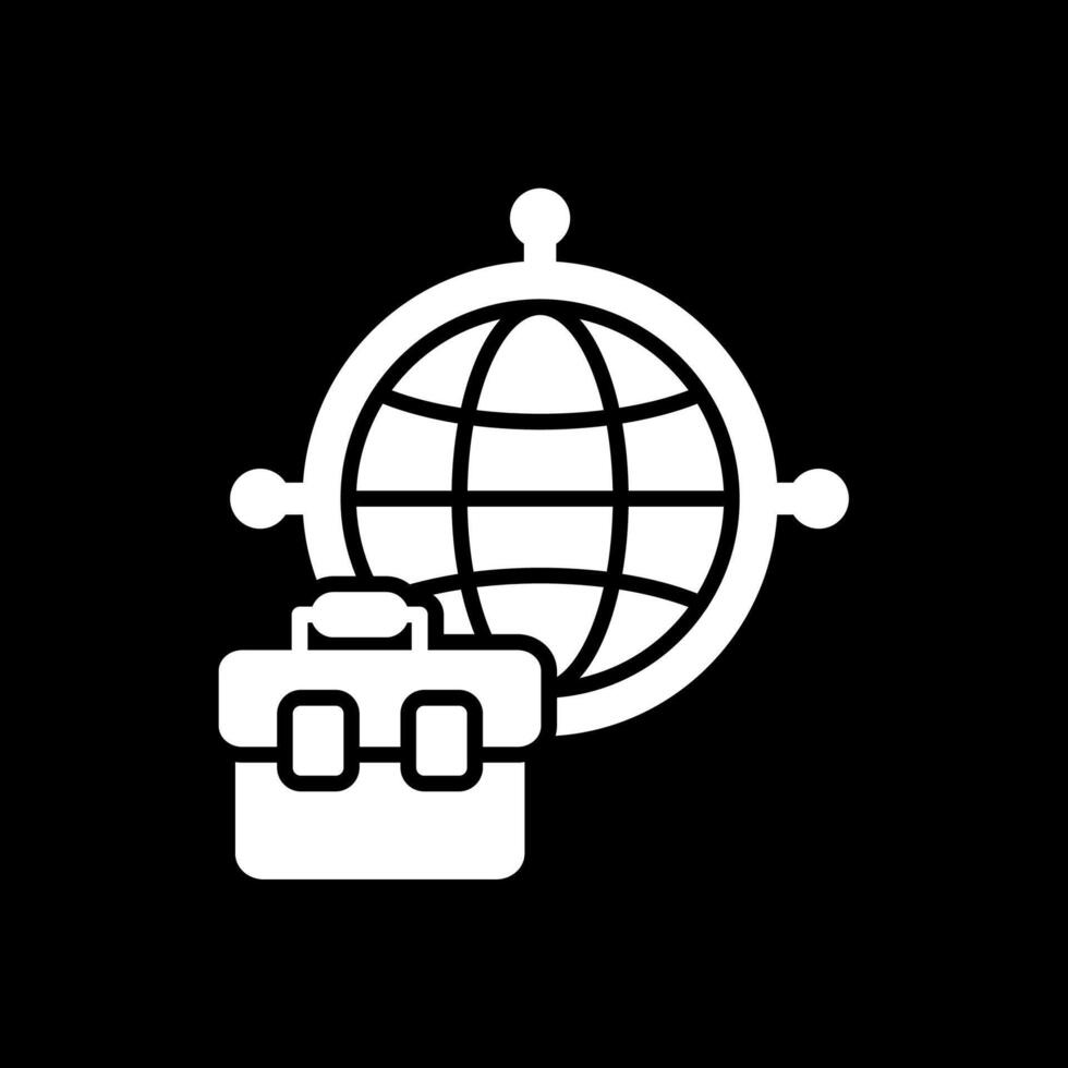 International Business Glyph Inverted Icon Design vector