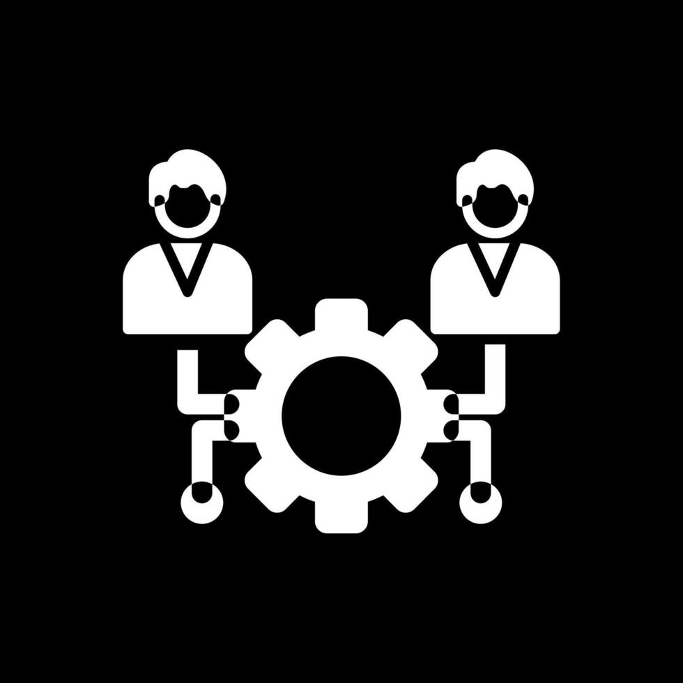 Outsource Management Glyph Inverted Icon Design vector