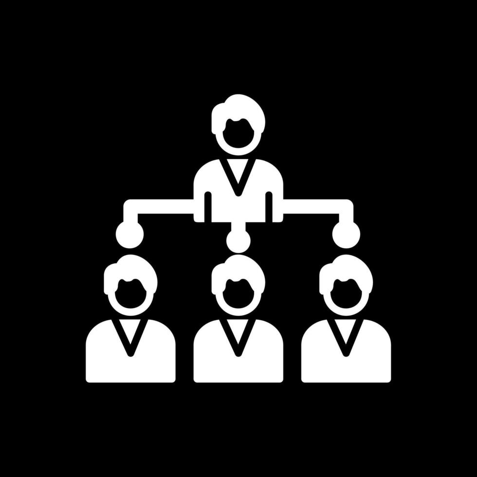 Company Structure Glyph Inverted Icon Design vector