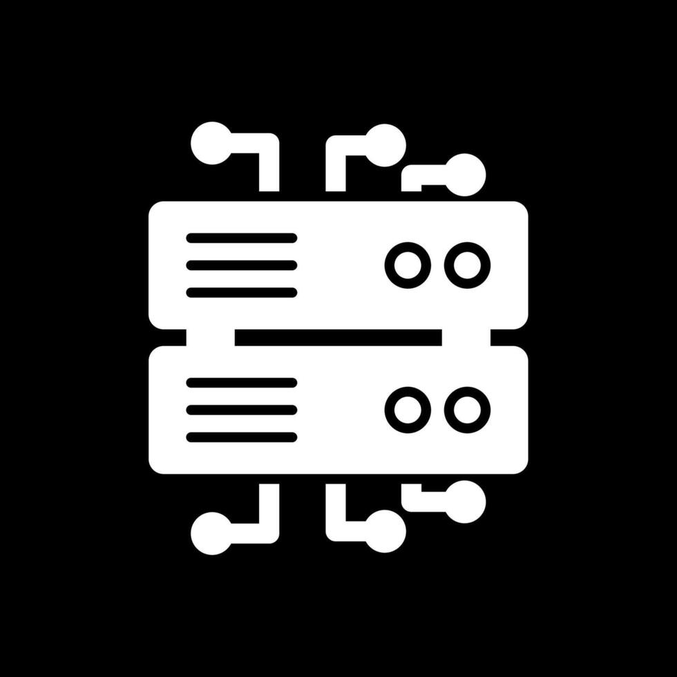 Database Architecture Glyph Inverted Icon Design vector