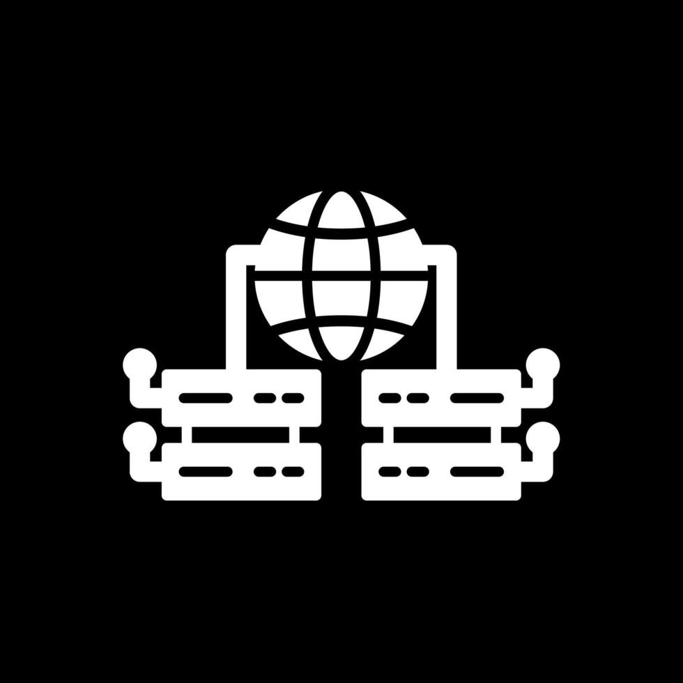 Global Services Glyph Inverted Icon Design vector