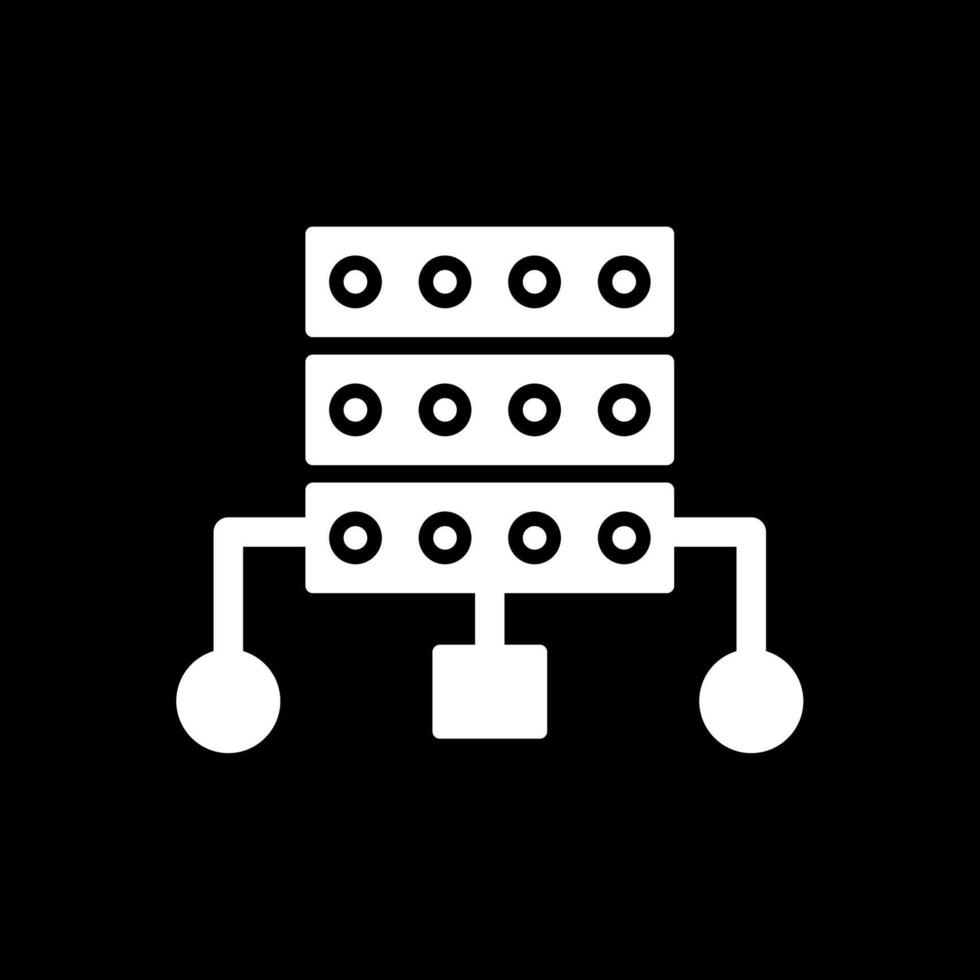 Data Structure Glyph Inverted Icon Design vector