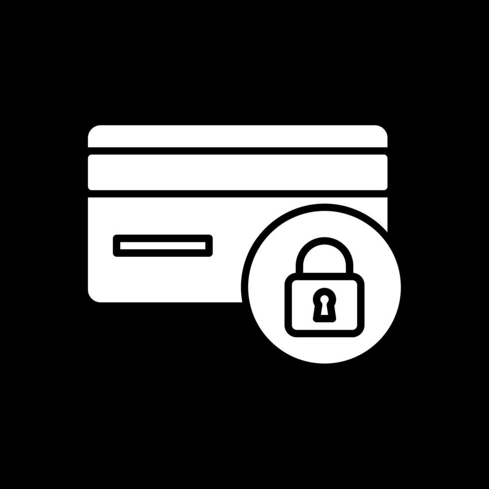 Secure Payment Glyph Inverted Icon Design vector