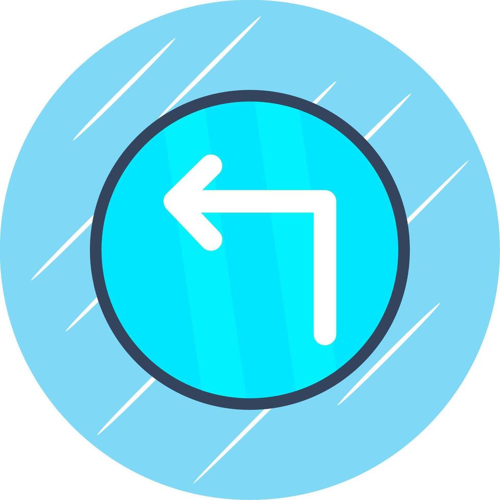 Turn Flat Circle Icon Design vector