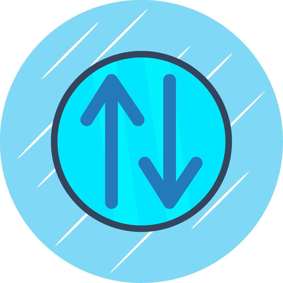 Swap Flat Circle Icon Design vector